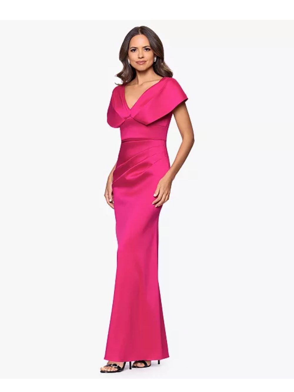 Betsy & Adam V-neck ball gown
